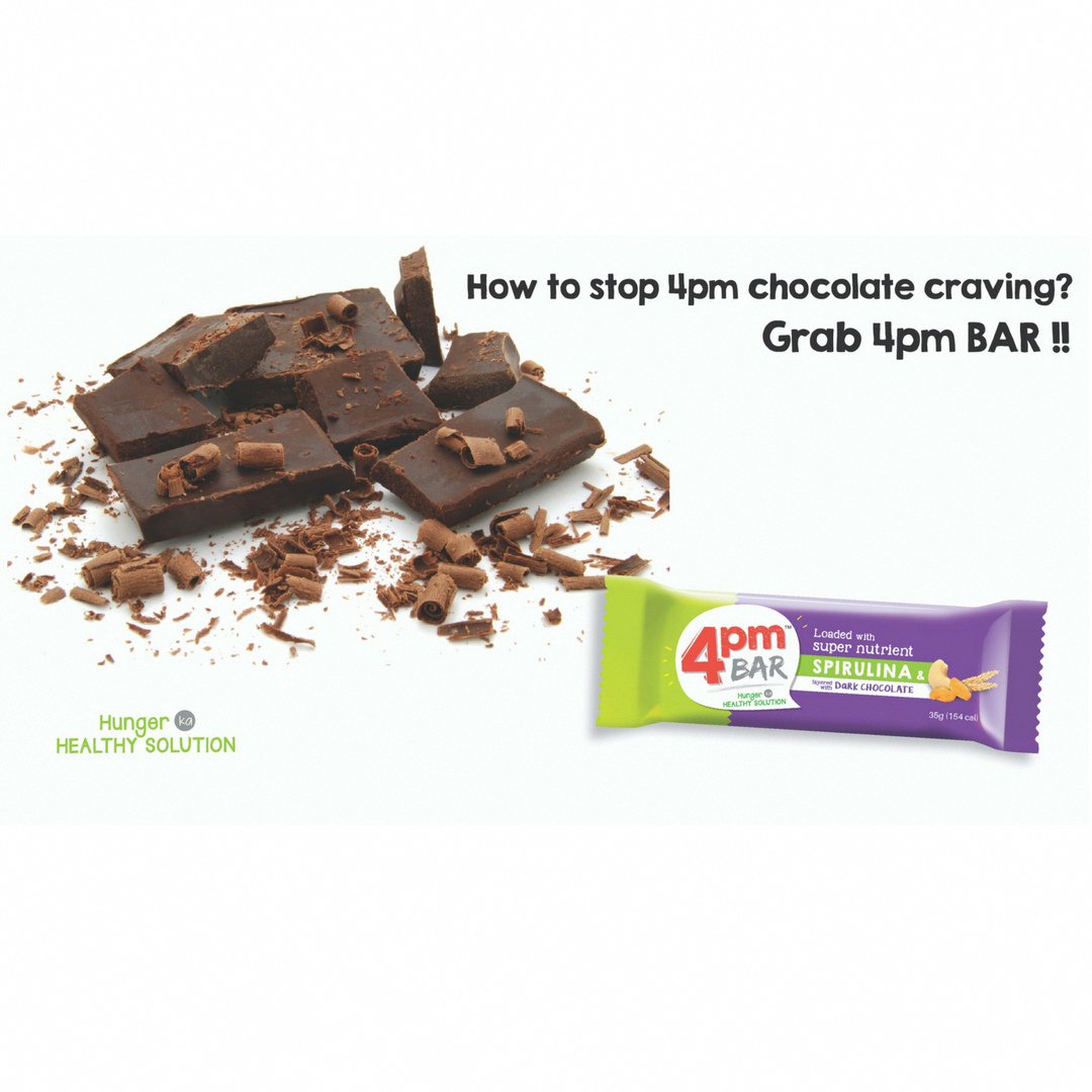 More Pleasure, Less Guilt!! Get the sensation and pleasure of dark chocolate with 4pmbar!!
#4pmbar #comingsoon #healthy #nutrition #hunger #chewthenew #spirulina #energybar #snackbar #healthysnack #balanceddiet #nutrition #nutritiousdiet
4pmbar.com