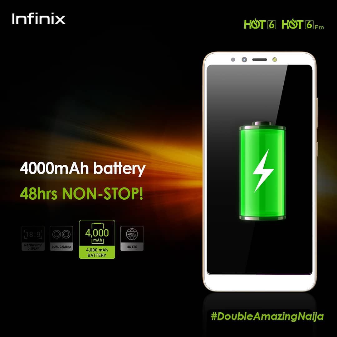 hassansaheed's tweet image. Phone that can go with all ur need as nija man amazing battery that can stand up to #48hrs on heavy use and #DoubleCamera can take better pic of ur owanbe in day time or night time
#DoubleAmazingNaija
#InfinixHot6Star
#InfinixHot6andHot6Pro