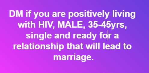 PLconnectNG's tweet photo. LOVE HEALS.....DM if you are positively living with HIV, MALE, 35-45yrs, single and ready for a relationship that will lead to marriage. 

We are giving out 10 FREE slots to be on our platform https://t.co/5yu7TCKu8e

Please kindly RT @Gidi_Traffic @NACANigeria @AIDSHealthcare https://t.co/vsF5PwJuiM