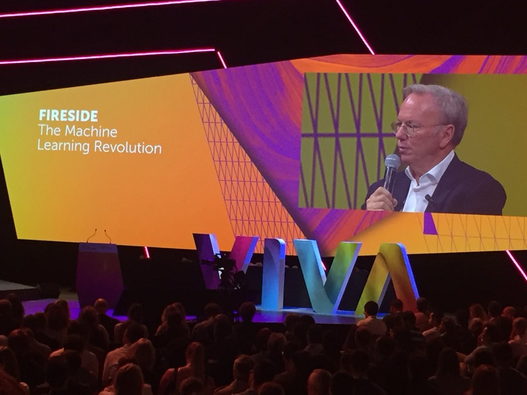 « Every startup that want to be successful will use #AI in some way » <a href="/ericschmidt/">Eric Schmidt</a> <a href="/Google/">Google</a> #VivaTech #MBADMB