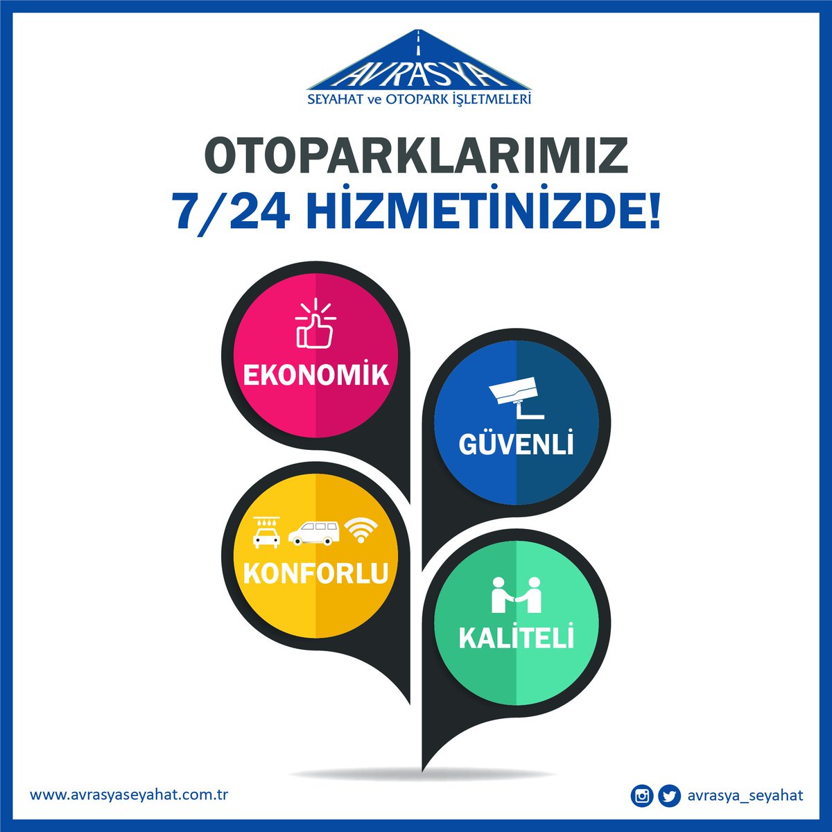 Otoparklarımız 7/24 hizmetinizde! #avrasyaseyahat #otopark #otoparkrezervasyonu