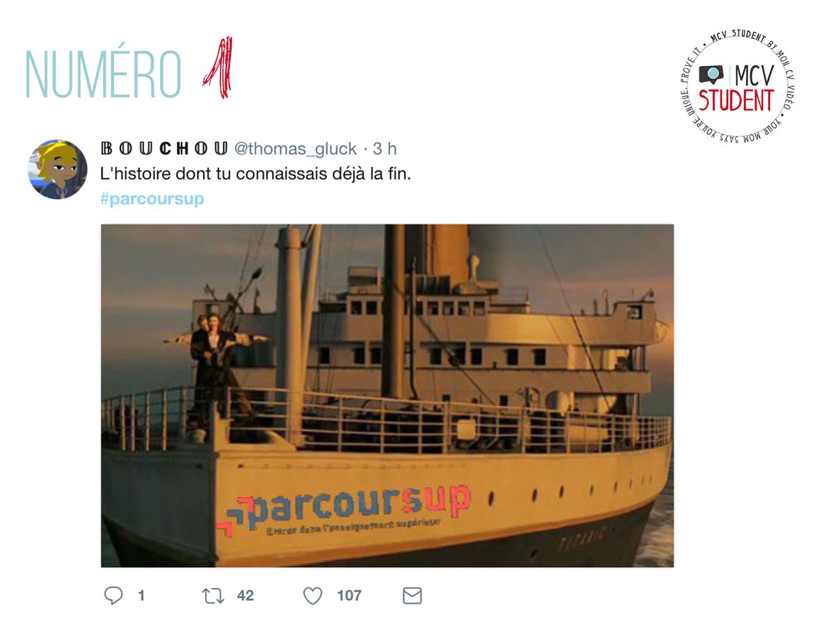 MCVStudent's tweet photo. #ParcoursSup a fait des ravages... Ici le #Top 5 des meilleurs tweets sur le sujet ! https://t.co/KwvVwzEpY7
