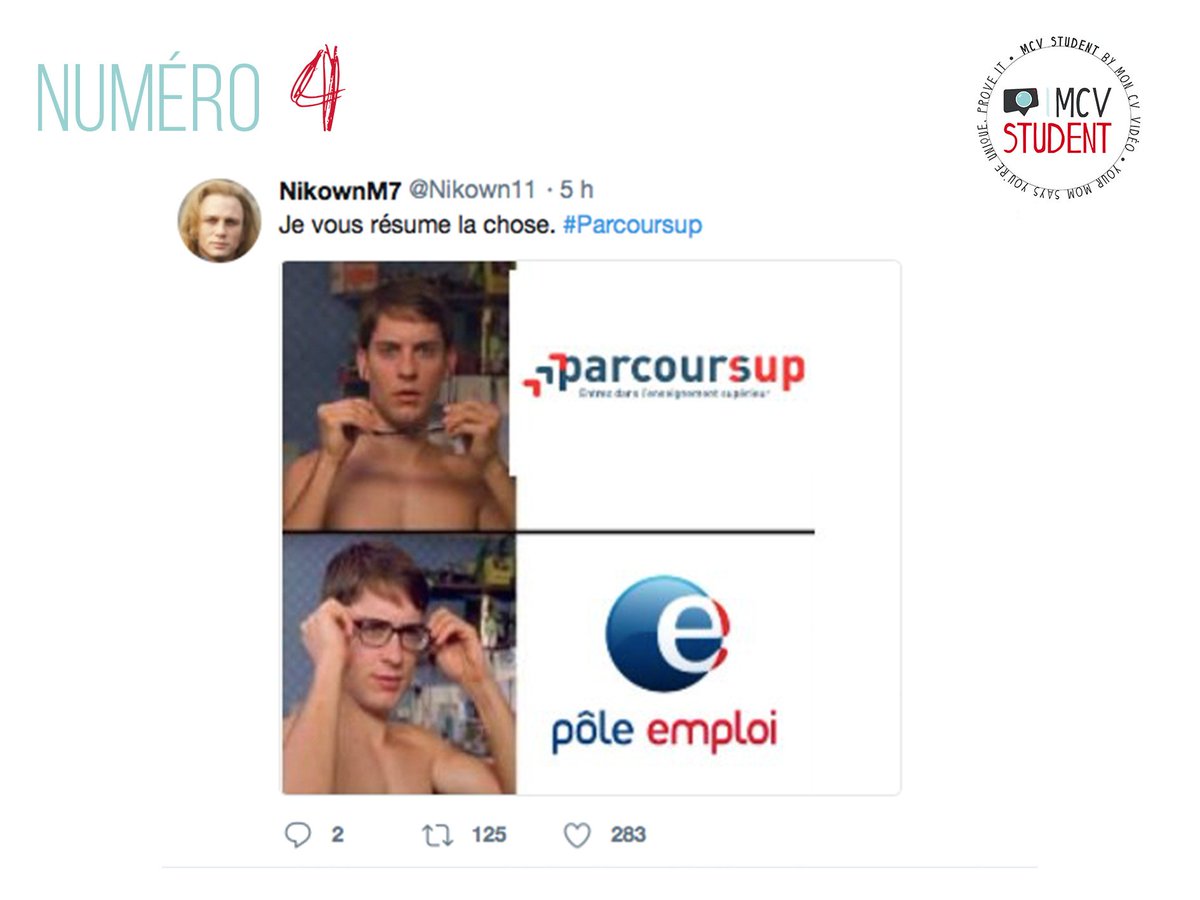 MCVStudent's tweet photo. #ParcoursSup a fait des ravages... Ici le #Top 5 des meilleurs tweets sur le sujet ! https://t.co/KwvVwzEpY7