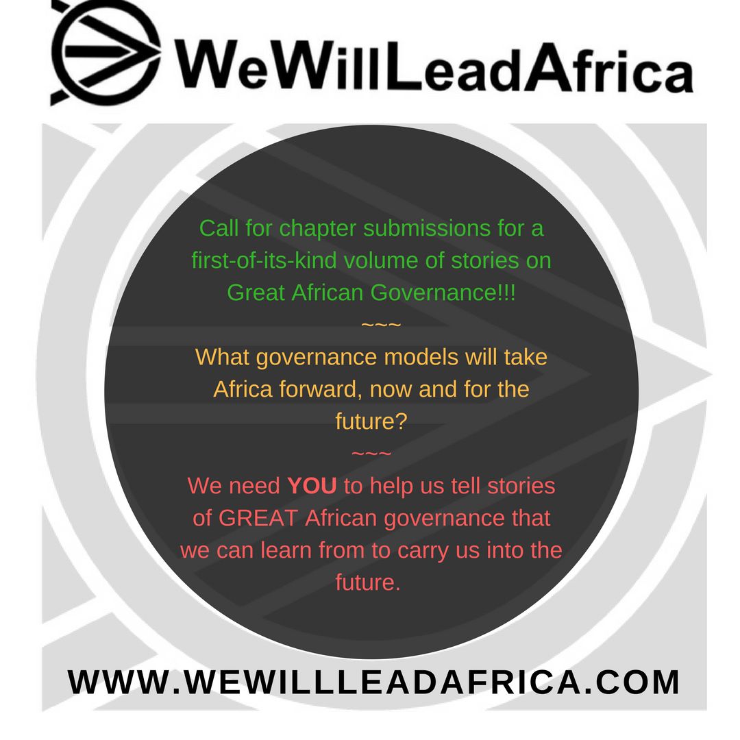 This year we are launching new volumes! <a href="/supportdevelop/">Yabome Gilpin-Jackson, PhD (she/her)</a> is curating the #WeWillLeadAfrica #Governance volume... Do you have a story to share with us about great #AfricanGovernance? <a href="/Mo_IbrahimFdn/">Mo Ibrahim Foundation</a> <a href="/SophieMasipa/">Sophie Masipa</a> <a href="/Africa2point0/">Africa 2.0</a>