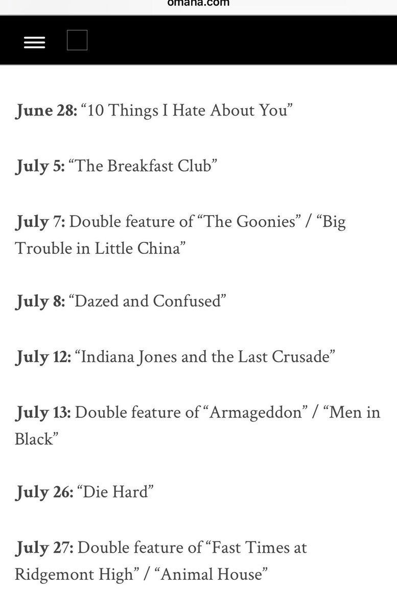 katezeleny's tweet photo. Here’s the dates of the Omaha drive in movie theatre this summer ♥️

Falconwood Park (905 Allied Road, south of Bellevue)

https://t.co/DnmaE2AiDc https://t.co/JMOx5wPl7o