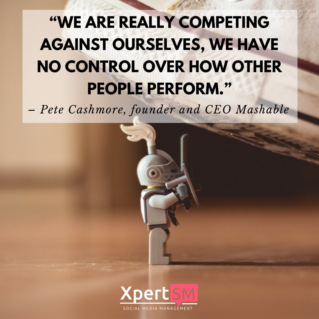 BBiscottiCJ's tweet photo. "We are really competing against ourselves, we have no control over how other people perform.” – Pete Cashmore, founder and CEO Mashable

#motivation #smallbusiness https://t.co/s1Kp8E5K5S