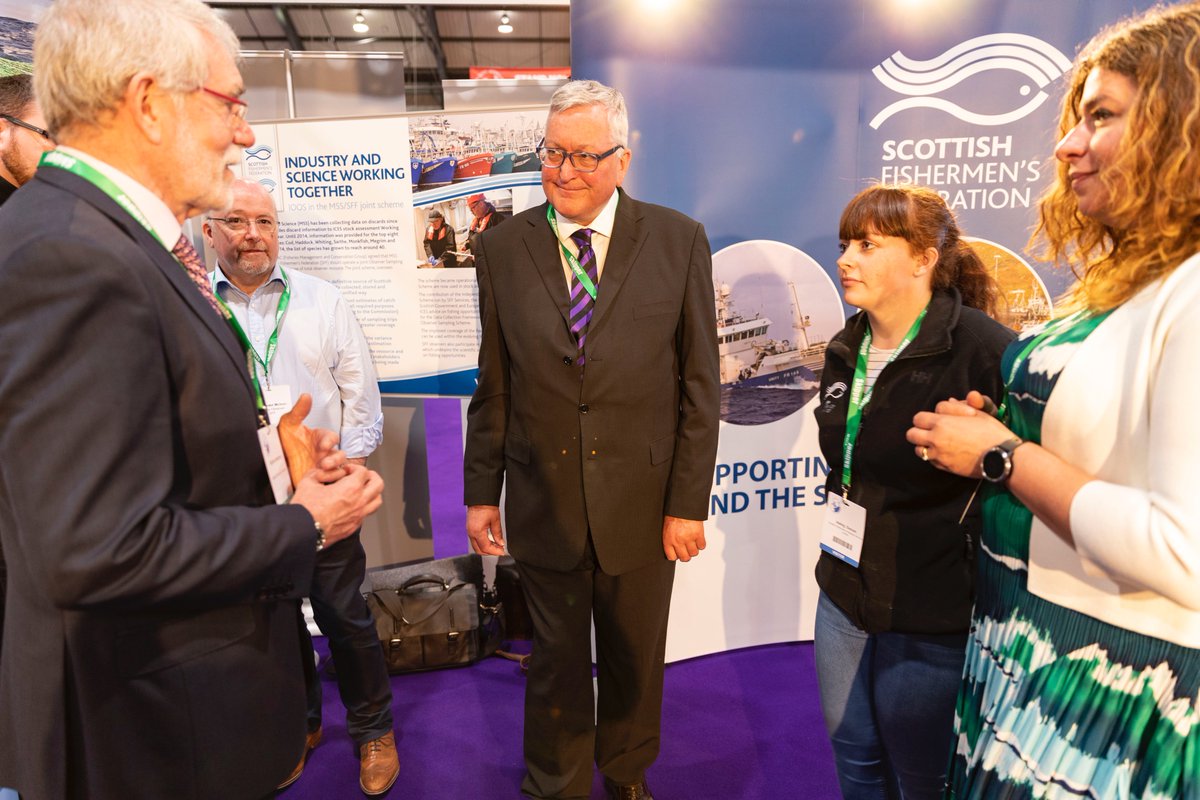 sff_uk's tweet image. Welcoming @FergusEwingMSP to the Fisheries Expo in Aberdeen - main priority, he said, was good Brexit deal for industry.