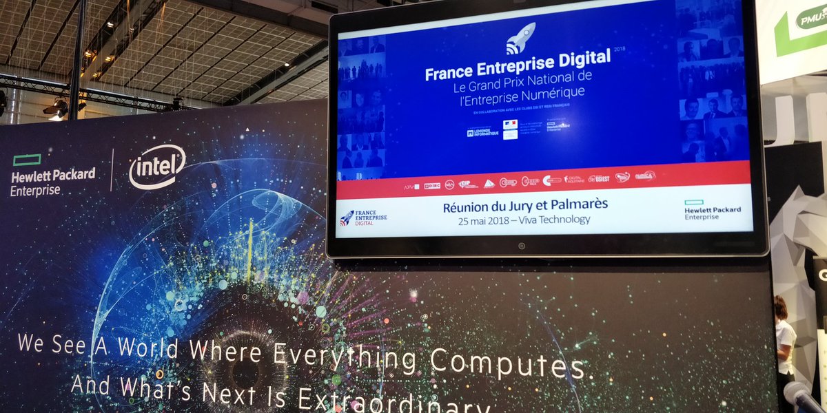 minutpass's tweet photo. Nous sommes très heureux de remporter ce Grand Trophée #FranceEntrepriseDigital 2018 🏆 en direct du stand @HPE_FR #VivaTech ! ❤️
Merci à tous pour vos votes, vos messages/partages quotidiens et de nous aider à en finir avec l’attente ! ✊ #StopAttente https://t.co/1YJQk5j4MT