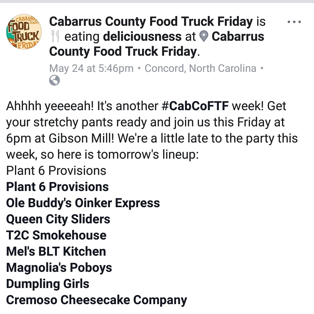 T2CSmokehouse's tweet photo. It's happening tonight! 6p-10p #cabcoftf #cabarrusbrewco #t2csmokehouse #findt2c #eatmorebbq #foodtruckfriday https://t.co/oqjQIDFAM7
