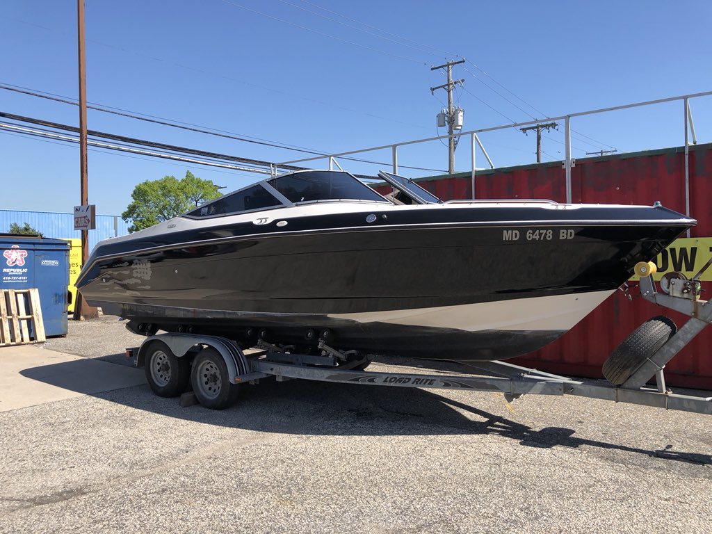 Wrapping this Regal Bowrider in Avery Ultra Gloss Black!