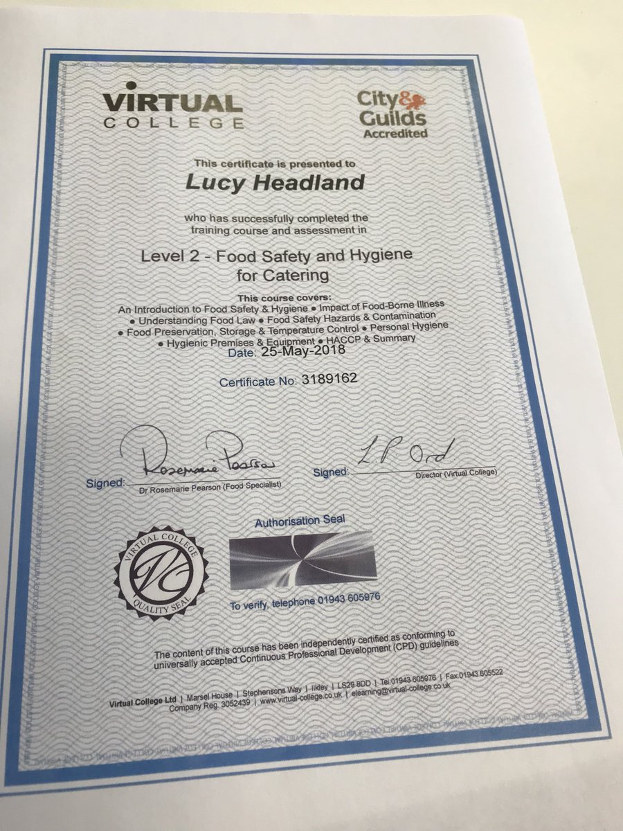 After being inspired by our young people this week successfully completing their City &amp; Guilds Level 2 Food Safety and Hygiene qualification I thought I would pass mine! We can now accept food donations from M&amp;S, helping us to support more young people in Great Yarmouth.