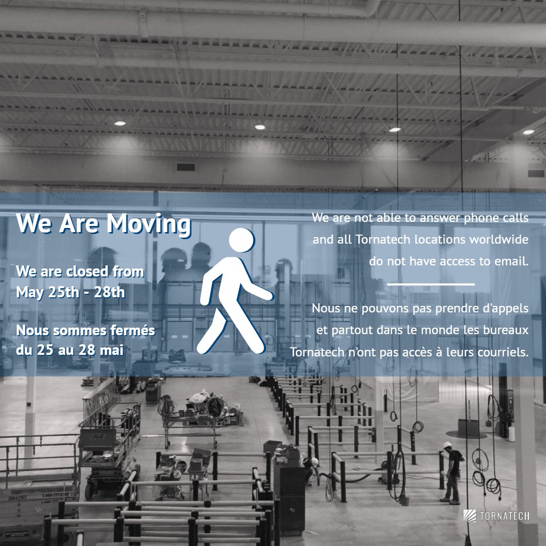 Tornatech's tweet photo. We are moving! #TornatechEvolution https://t.co/g0zuAjeq8e