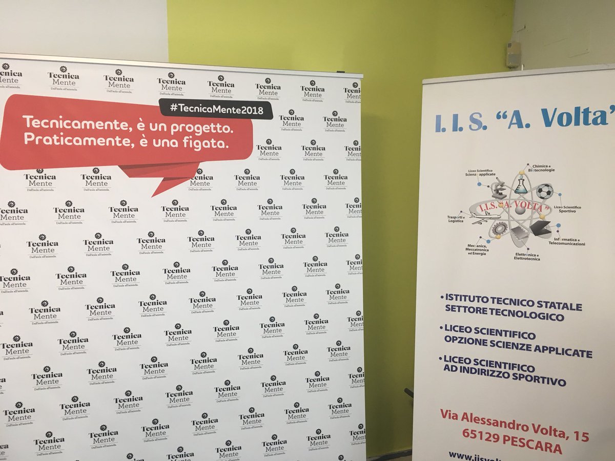AgostinisCarla's tweet photo. #TecnicaMente2018#IISA.Volta Pescara #@AdeccoItalia # Talent at work# https://t.co/DcpbD7Oorz