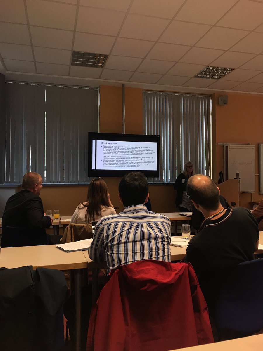 YSJSociology's tweet photo. Kicking off the Market panel, Zoë Irving and Kevin Farnsworth concerning ‘Austerity:Neoliberal Dreams Coming True?’ #ndnconf https://t.co/K92L89ttsE