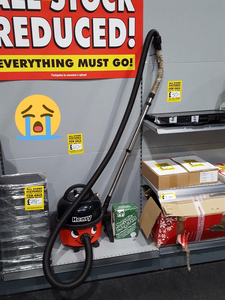 Maplin_COL's tweet photo. Even the hoover has to go!
Someone come and give Henry a good home! https://t.co/w0ieIZ2o3v