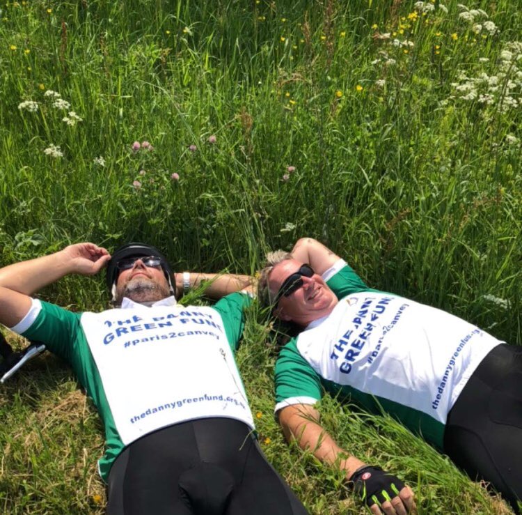 Day One if the #paris2canvey bike ride and they’ve smashed it! Thank you to everyone who has donated and helped raise £48k!! #TheDannyGreenTeam💚