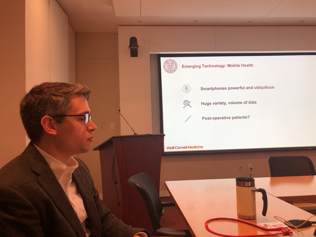 Very proud of @mattsymer as he presents his work in regionalized care and mobile health tech for #colorectalsurgery from over the last 2 years for his <a href="/AHRQNews/">AHRQ</a> T32