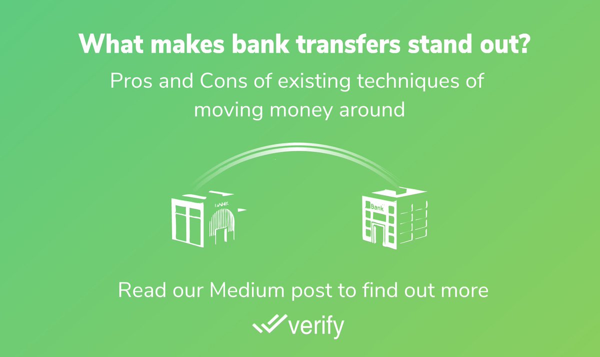 What makes bank transfers stand out?
Read about it in our Medium post here: medium.com/@verify.as/com…