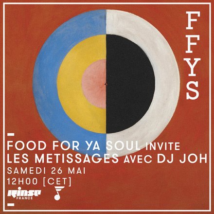 Demain de 12h à 14h ne manquez pas l'émission @foodforyasoul qui invite #Lesmetissages & #DjJoh ! #verrouillé🔒 > rinse.fr/player