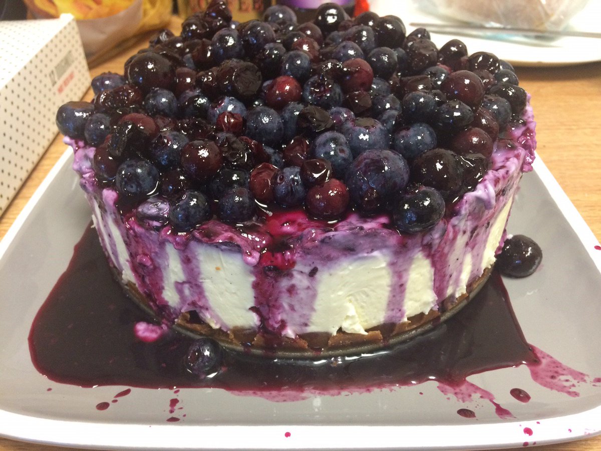 foundryhealth's tweet photo. Anna has made this incredible cheesecake for our Purple Picnic. It looks delicious, don't think it will last long! #MakeMayPurple #FoundryFolk4Stroke https://t.co/ujtiNi0p8F