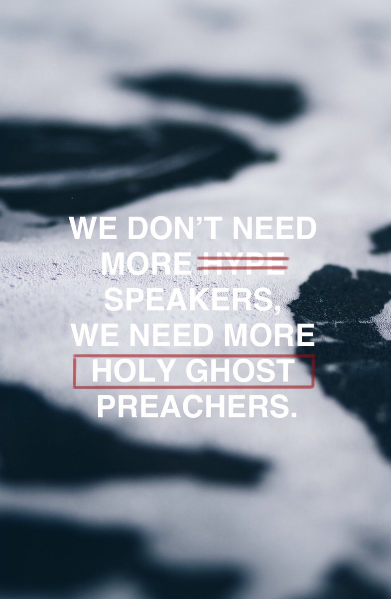 david_schlueter's tweet photo. We don’t need more HYPE speakers, we need more HOLY GHOST preachers. https://t.co/uTaLgZa6nL