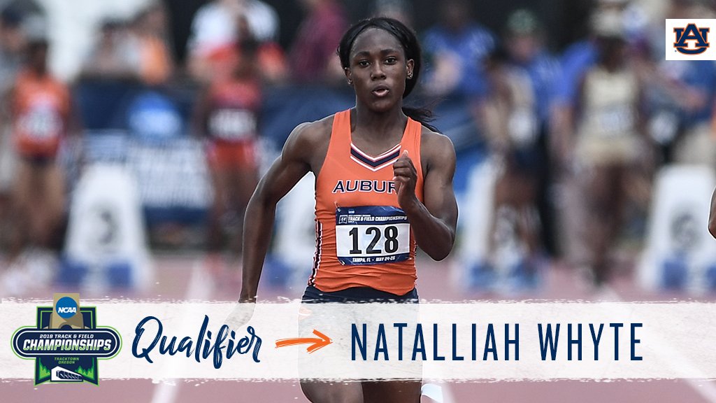 AuburnTFXC's tweet photo. ⭐️ NCAA QUALIFIER ⭐️

Sophomore Natalliah Whyte posts a 11.05 in the women's 100m dash to automatically qualify for @NCAATrackField Outdoor Championships! Whyte posts fourth fastest time at East Regional.

#WarEagle | #NCAATF https://t.co/Ca4DXN6IK9