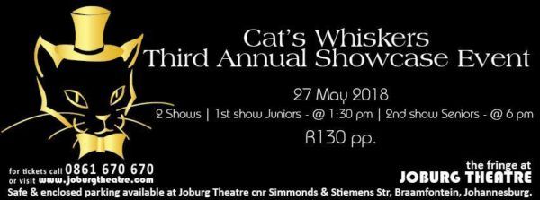 Catch The Cat’s Whiskers Dance Festival showcase: buff.ly/2ING4LS #visitgauteng