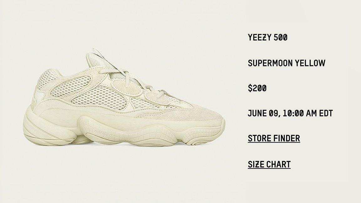 adidas Yeezy 500 Super Moon Yellow 