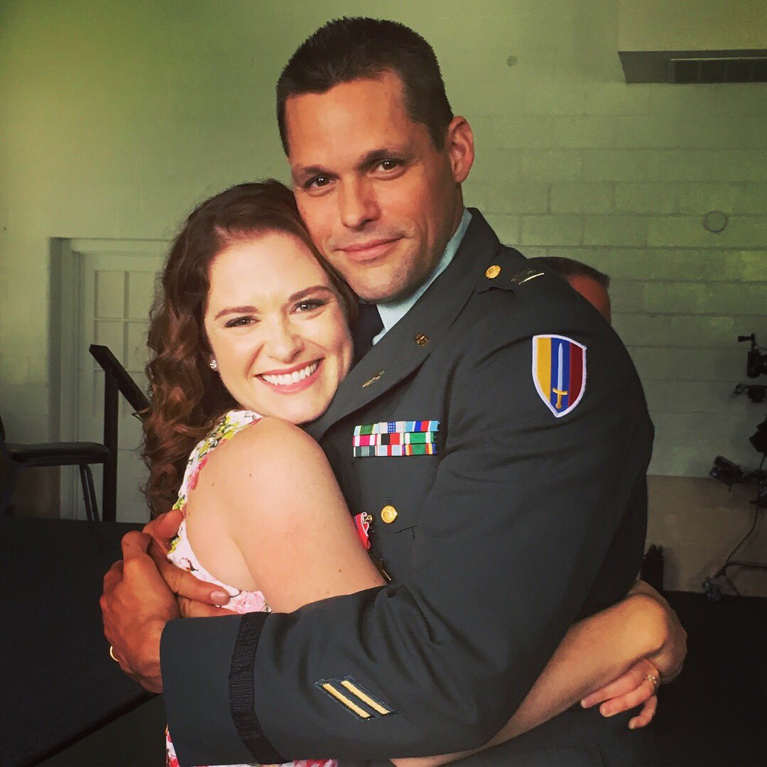 sarahdrew's tweet photo. Meet Heather and Darren Turner, the characters that #JustinBruening and I play in our upcoming film @indivisiblemov !!! We will be doing a little Q&amp;A with you all next week, so post your questions here https://t.co/jxTvGktuUo and we will answer as many as we can! 😘😘😘 https://t.co/9BblmS5BiN