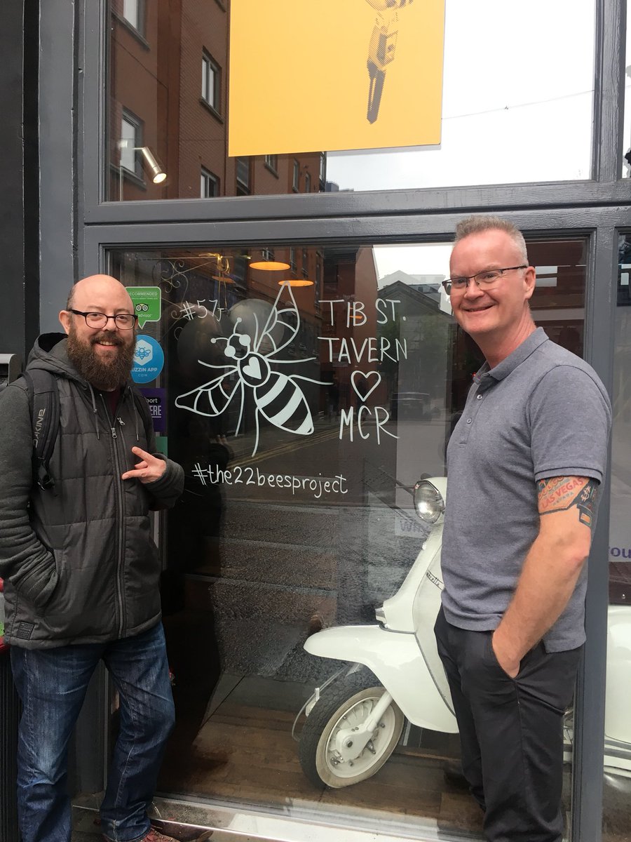TibStreetTavern's tweet image. So proud to be able to be part of the @22BeesProject 🐝🐝🐝 Thank-you so much Myro &amp;amp; Jen for our Bee 💛