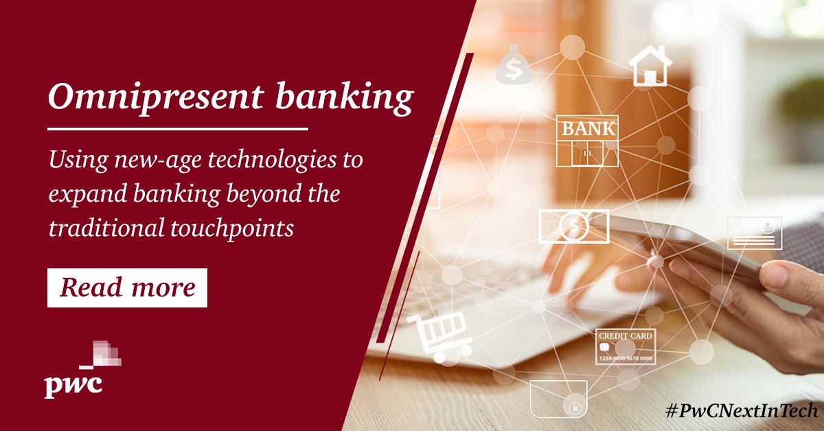 PwC_IN's tweet photo. The proliferation of smart devices is redefining the reach of banking and enabling the ‘banking of things’ (BoT) model. Read the full report: https://t.co/FJ1PeLGH7w #PwCNextInTech #PwCFinTech https://t.co/LeGxYpiOkO