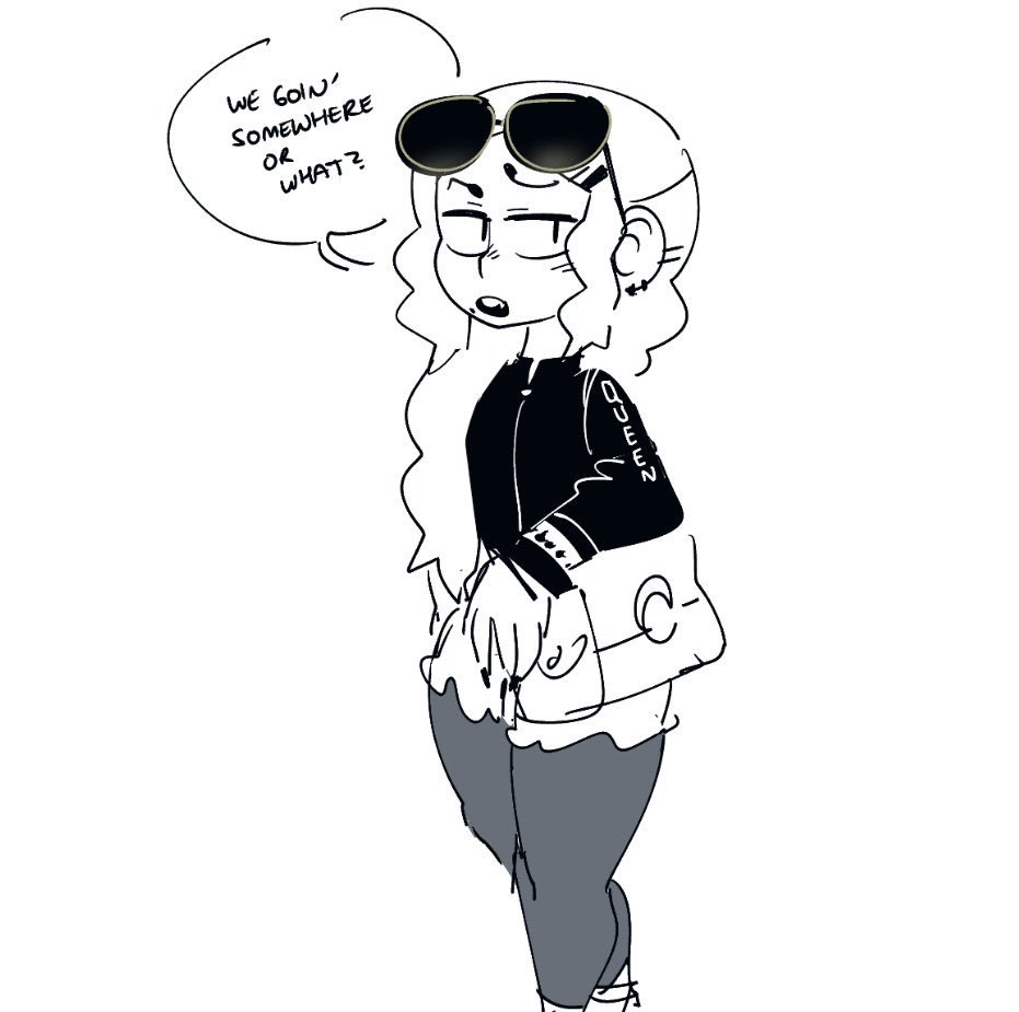 “She always looks good with her hair down~” 
[<a href="/PizzaThotBoss/">𝑩 𝒐 𝒔 𝒔 ✧ hiatus</a> ]