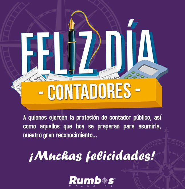 RumbosMagazine1's tweet photo. #RumbosMagazine le manda felicitaciones a todos los #Contadores hoy en el  #DíaDelContador  #BuenViernes https://t.co/quy3U10OPw