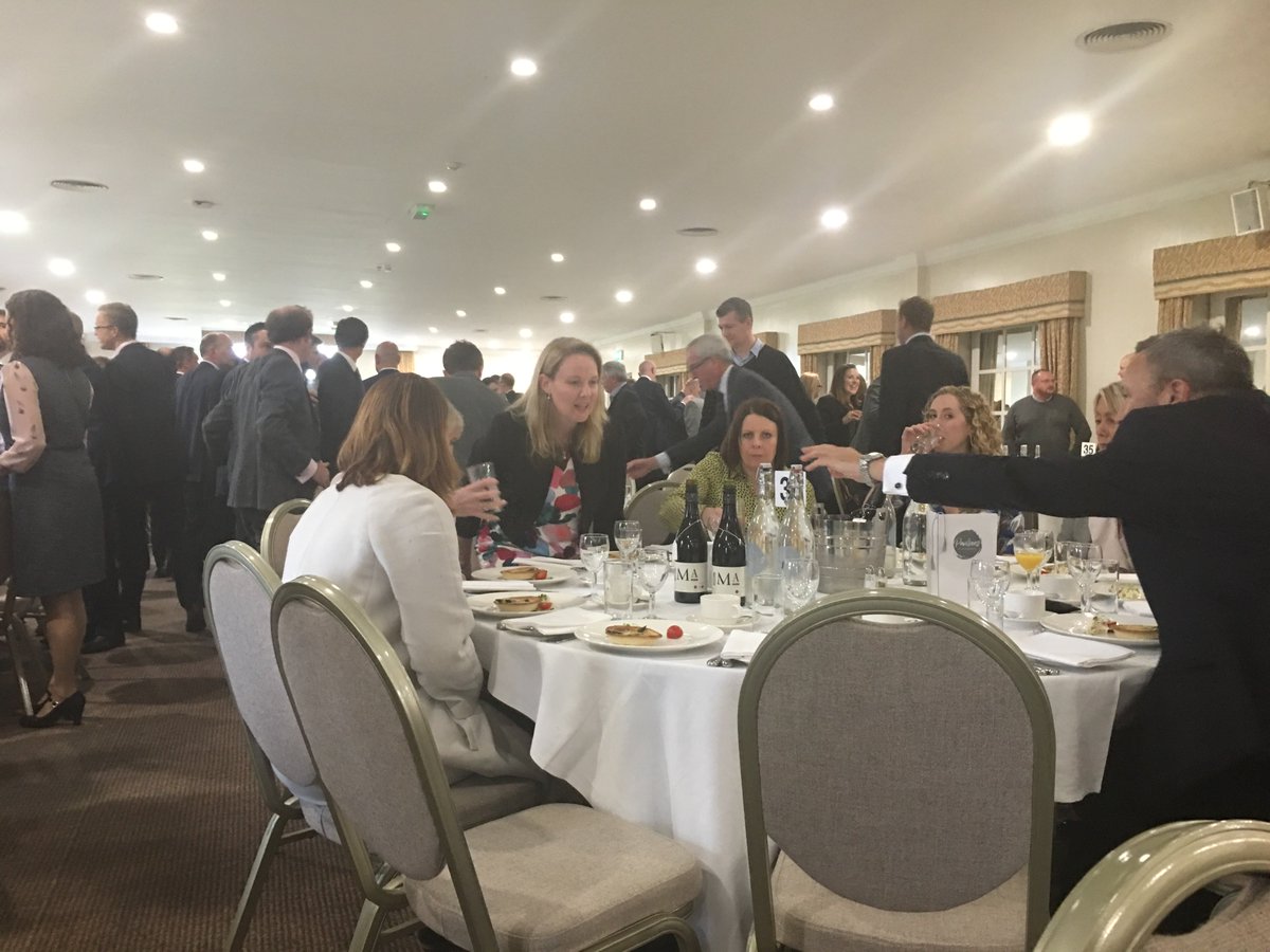 GetMOORESocial's tweet photo. Yay just sitting down for lunch at the Harrogate Business Lunch @pavsharrogate, sat with the delightful OBE 😜waiting for her talk. Thank you Tanya of @HowardMatthewsP 😁😁#HBLC_Lunch #Harrogate https://t.co/83zC3Yo5Io