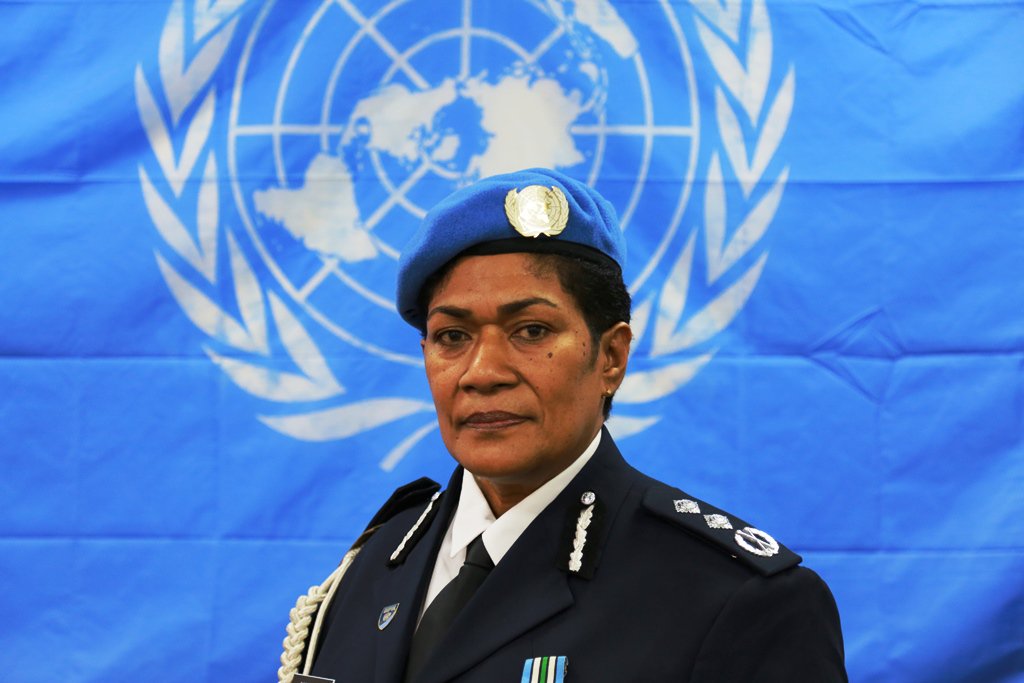unmissmedia's tweet photo. Unaisi Bolatolu-Vuniwaqa, a proud national of #Fiji, may not have a Twitter-friendly name, but is a very warm person, bringing immense experience to her new job as the first-ever female #UNMISS Police Commissioner in #SouthSudan. Get to know her here: https://t.co/QtCNQNaswg https://t.co/BrQ1d5K3pc