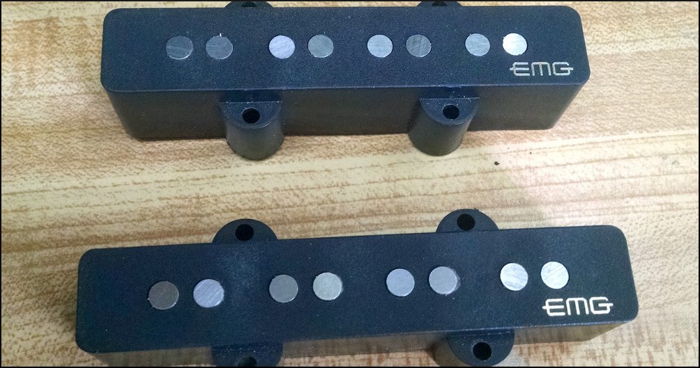 Sweet deal, lightly used EMG JV Jazz bass pickup set, MADE IN USA, see price here bit.ly/emg-jv-used