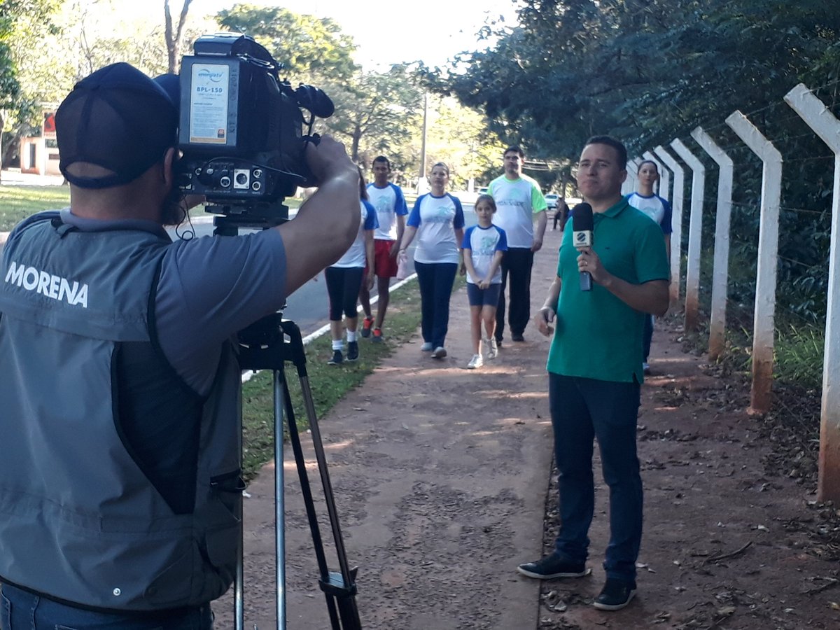 penfigo's tweet photo. Globo Esporte gravando uma reportagem  sobre a Corrida Vida e Saúde. https://t.co/B4ctwFfj3D