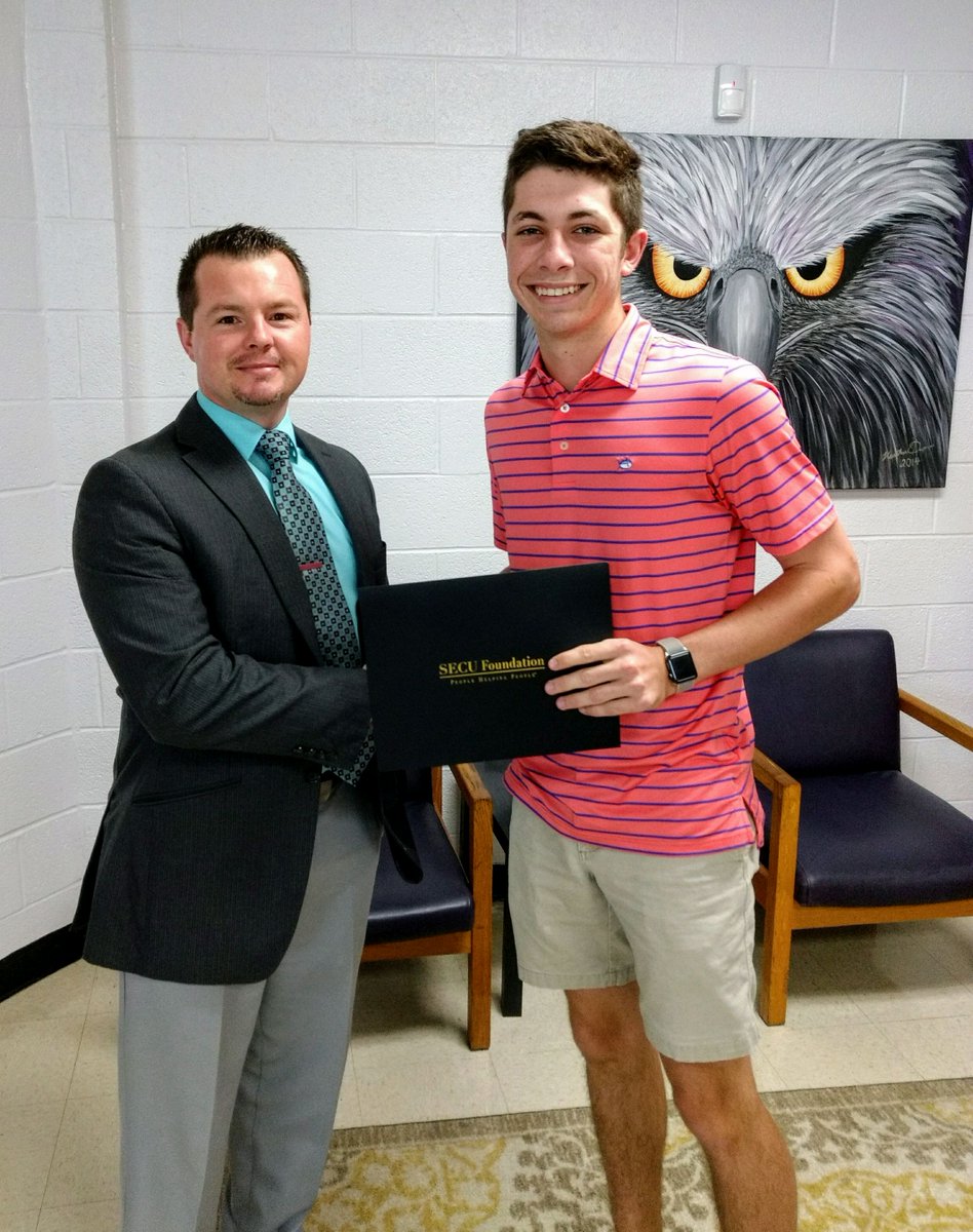 Rosewood Senior Chance H. receives the <a href="/NCSECU/">NCSECU</a> Foundation Scholarship from SR. FSO Michael Rowe. Congratulations <a href="/Chance1howard/">Chance H</a> and good luck <a href="/unccharlotte/">UNC Charlotte</a>! <a href="/WayneCountyPS/">Wayne County PS</a>