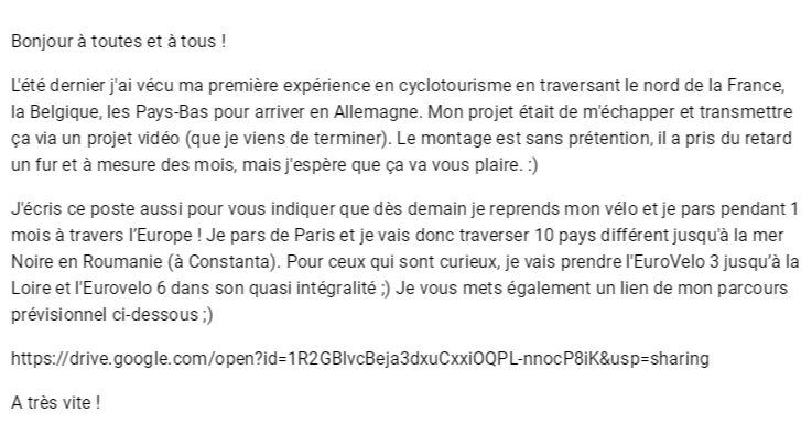 Roma6633's tweet photo. Salut tout le monde !
Plein de projet en cours de mon côté. Je vous invite à lire l'image ci-dessous ;) 
-> Les différents liens
Ma vidéo : https://t.co/fuvglhjq96
Mon trajet sur maps :
https://t.co/BFZlprlw2t https://t.co/JxYkcl0G0C