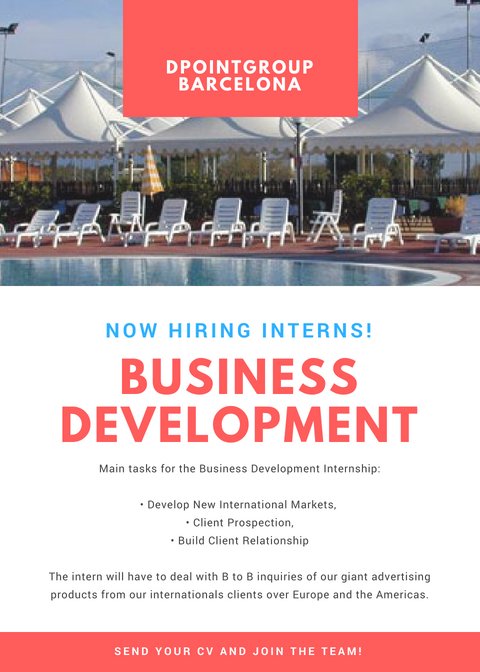MelissaDpGroup's tweet photo. Hey people! Come and join the Business Development team in Barcelona now!!! 
Information and applications: mmelissa.dpointgroup@gmail.com!
#dpointgroup #Internships #Summer2018 #Barcelona https://t.co/xR17LKrRml