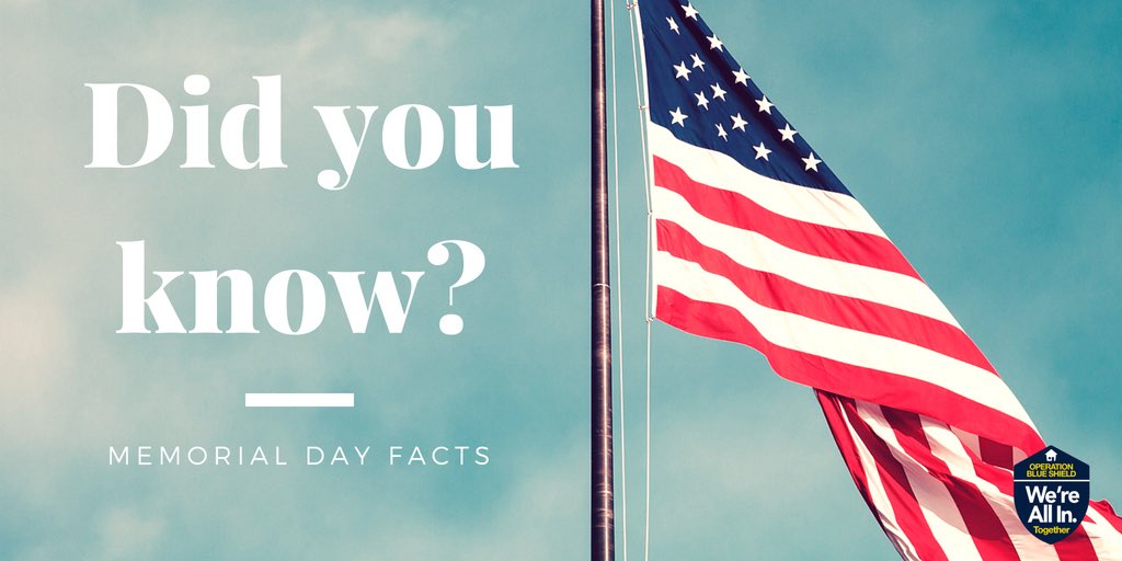OneCommunityUSA's tweet photo. #FunFact Memorial Day used to be called Decoration Day! People would decorate the graves to honor and respect fallen soldiers. #CommUNITY #History https://t.co/01TE4gLagw