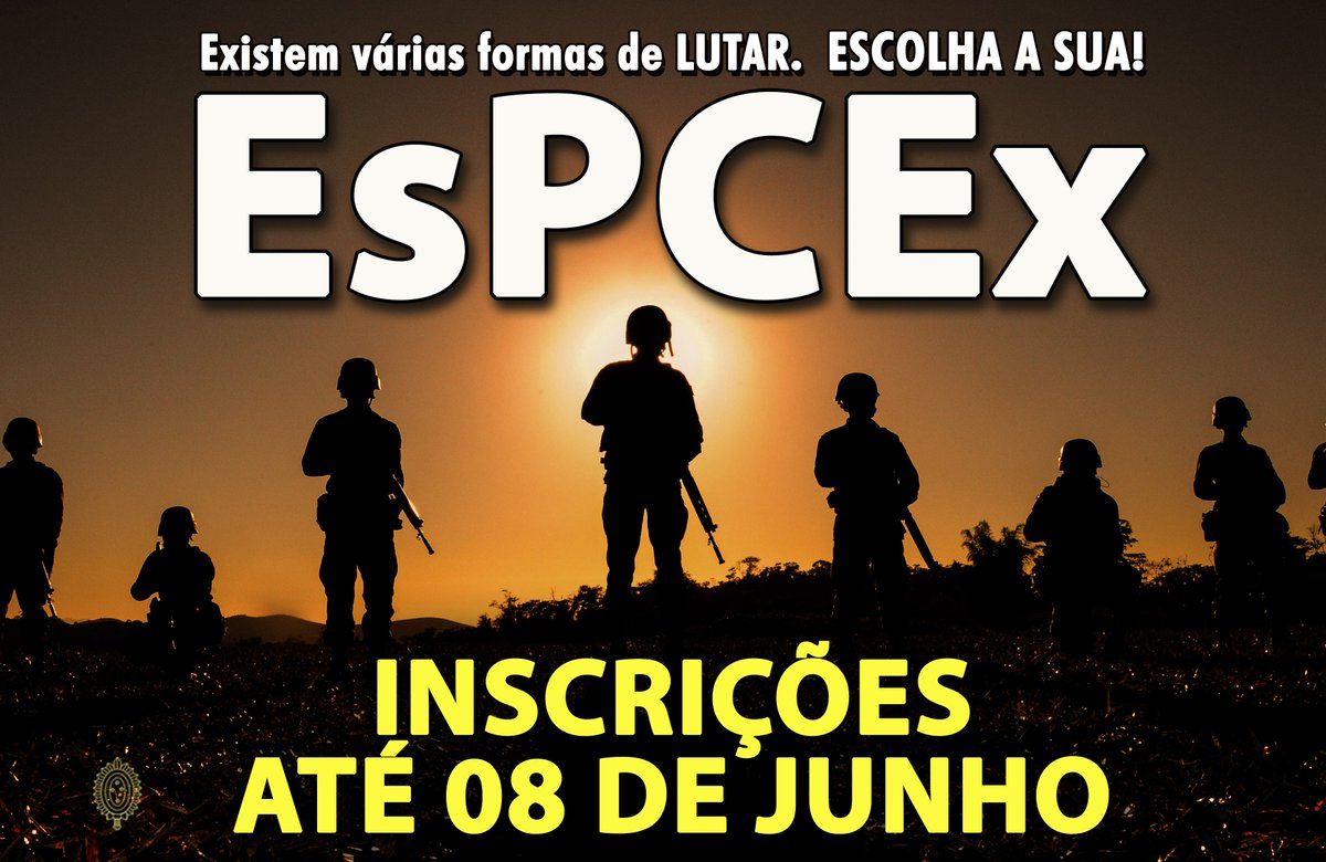 exercitooficial's tweet photo. Você que já começou a "papirar", não deixe a inscrição pra última hora...
#EsPCEx2018 - inscrições até 8 de junho - https://t.co/tpwbZ8KhBp
Papirar = estudar https://t.co/JWE6YIarGM
