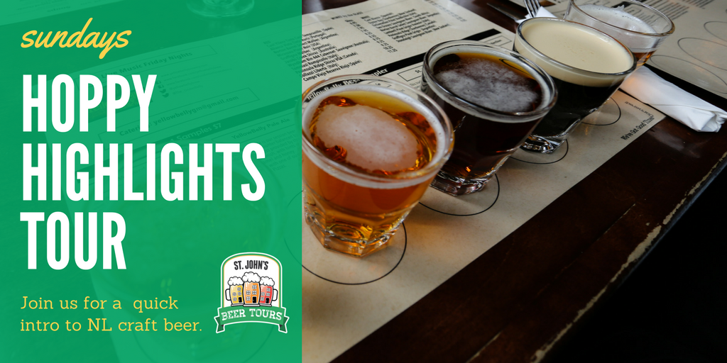 stjbeertours's tweet photo. Tight on time? Join us for a quick introduction to #NLcraftbeer and find out where the locals like to drink! @Yellowbellybrew @MillStreetYYT  Book now - https://t.co/tCCroSwVYA || #yyt #exploreNL #709 #lovestjohns #nlcraftbeer https://t.co/r82I7mxl89