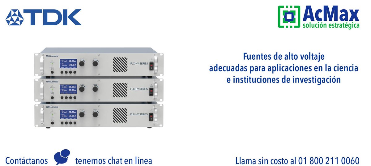 AcMax_de_Mexico's tweet image. En cuestiones de #Ciencia e #Investigación las #FuentesDePoder FLX-HV son ideales, descubre en nuestra #NotaDeAplicación de qué hablamos: acmax.mx/Mx/flx-hv-fuen…

Comunícate con nosotros al 01 800 211 0060, a través de nuestro #ChatEnLínea, whatsapp 222-455-4122 o Skipe acmaxv4