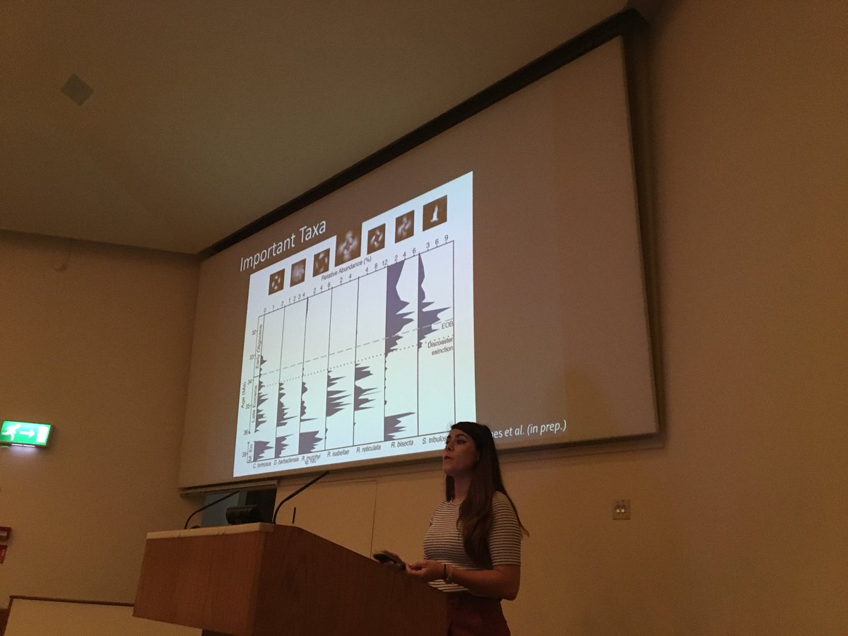 GASS2018's tweet photo. Intriguing insight into nannofossil palaeoecology across the Eocene-Oligocene transition with Amy Jones #GASS2018 @GeolAssoc https://t.co/wDVSSthIeH