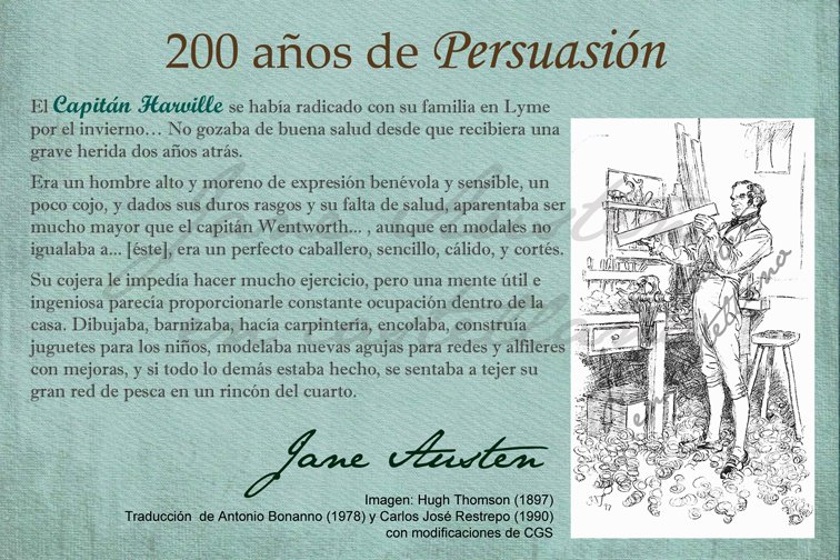 JAcastellano's tweet photo. #FridayAnne #JaneAusten #Persuasion #Persuasion200 #HughThomson - El capitán Harville, su lesión no le impedía ser laborioso. Aparentemente, compartía algunas de sus cualidades con Frank Austen. https://t.co/MLhvQnBPIM