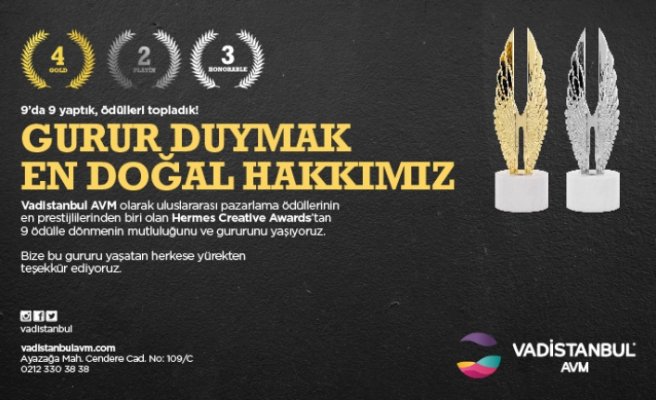 Hermes’ten 9 Ödül Birden Vadistanbul’a!
 bit.ly/2IPJGND
