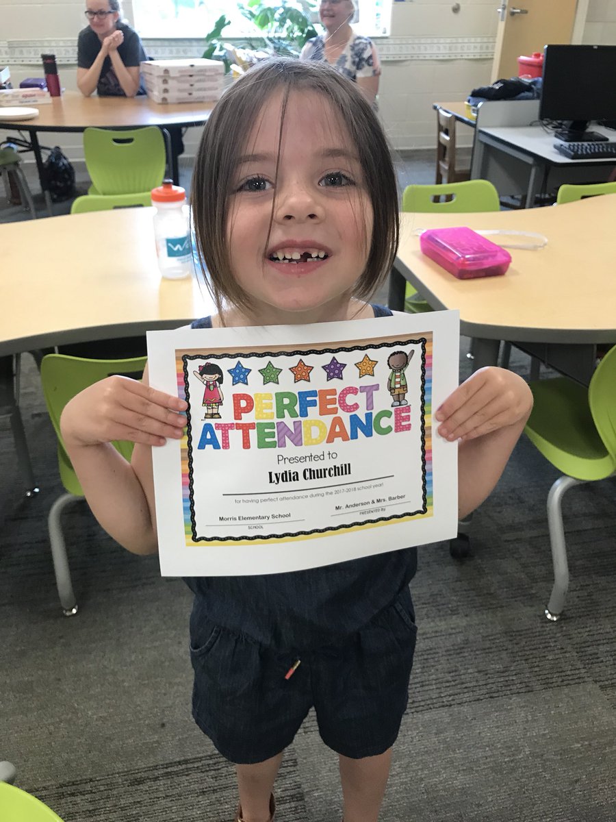 susburris's tweet photo. Perfect Attendance Award #MorrisJays https://t.co/JEh3LBkyLR