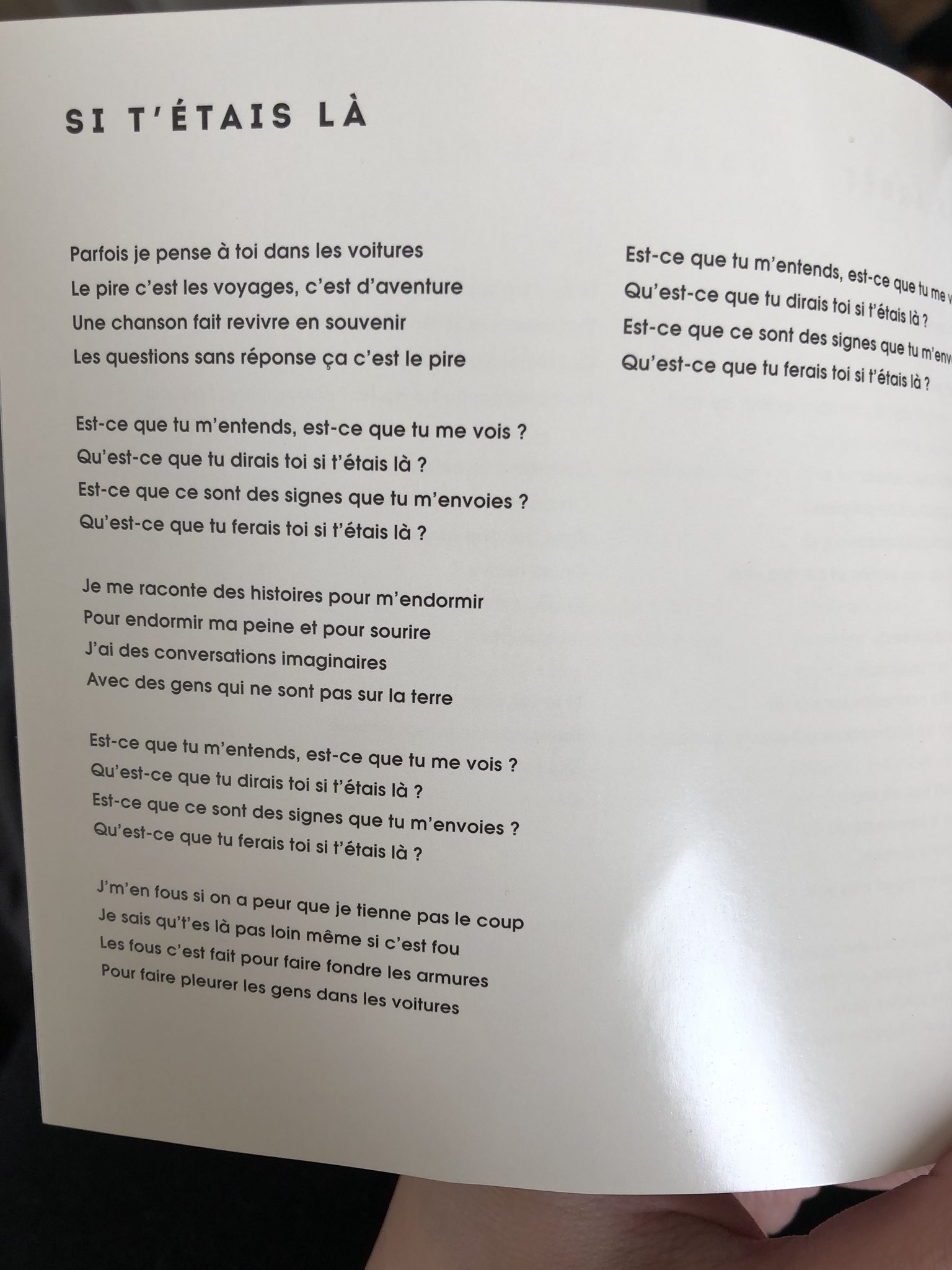 Héloïse on Twitter: "Les amis voilà les paroles extraites du CD @louane pour à ceux qui se posaient la question c'est bien « en souvenir » 😉 Pas d'erreur ! #