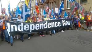 A BANNER DECLARING INDEPENDENCE NOW